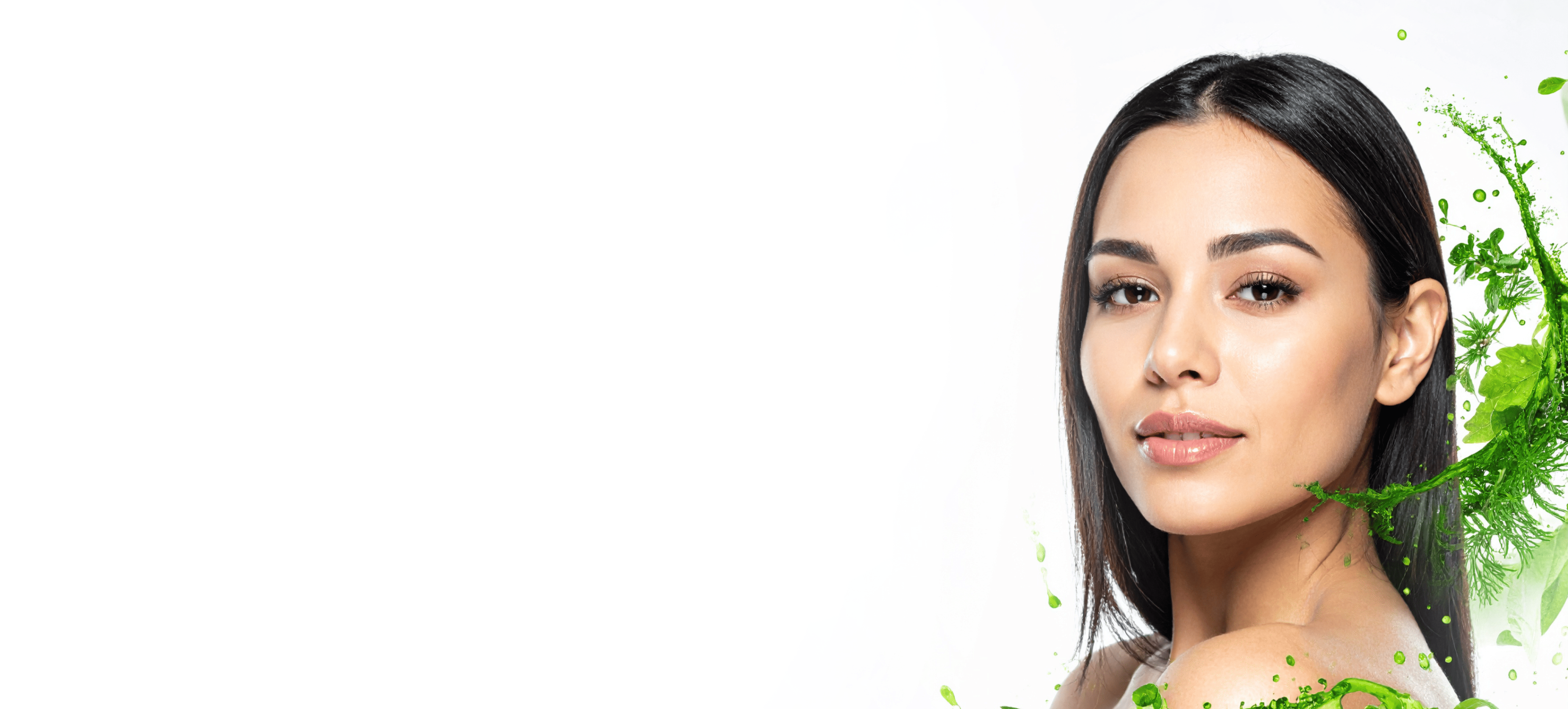 Woman with natural beauty products